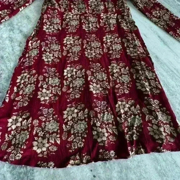 American Eagle AE Floral Long Sleeve Dress Boho southwestern tribal print Fall - Picture 9 of 16